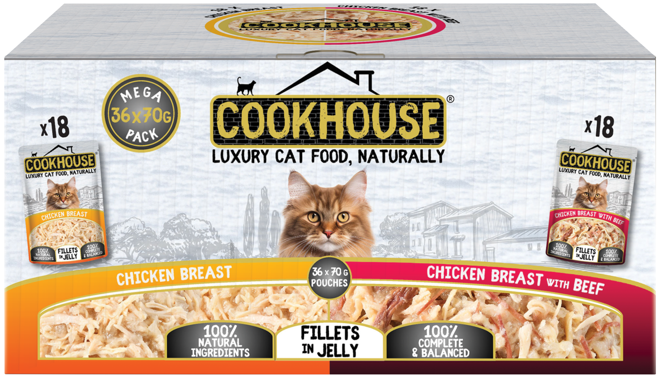 Chicken Breast / Chicken Breast with Beef Fillets in Jelly Multipack